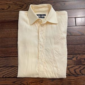Alain Figaret Timeless Mens Dress Shirt in Pale Yellow